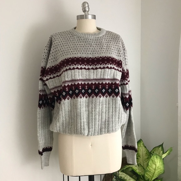 True Vintage Chunky Cable Knit Crew Neck Sweater - Picture 3 of 8